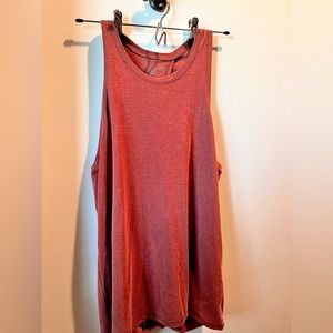 Athletic tank with open back.